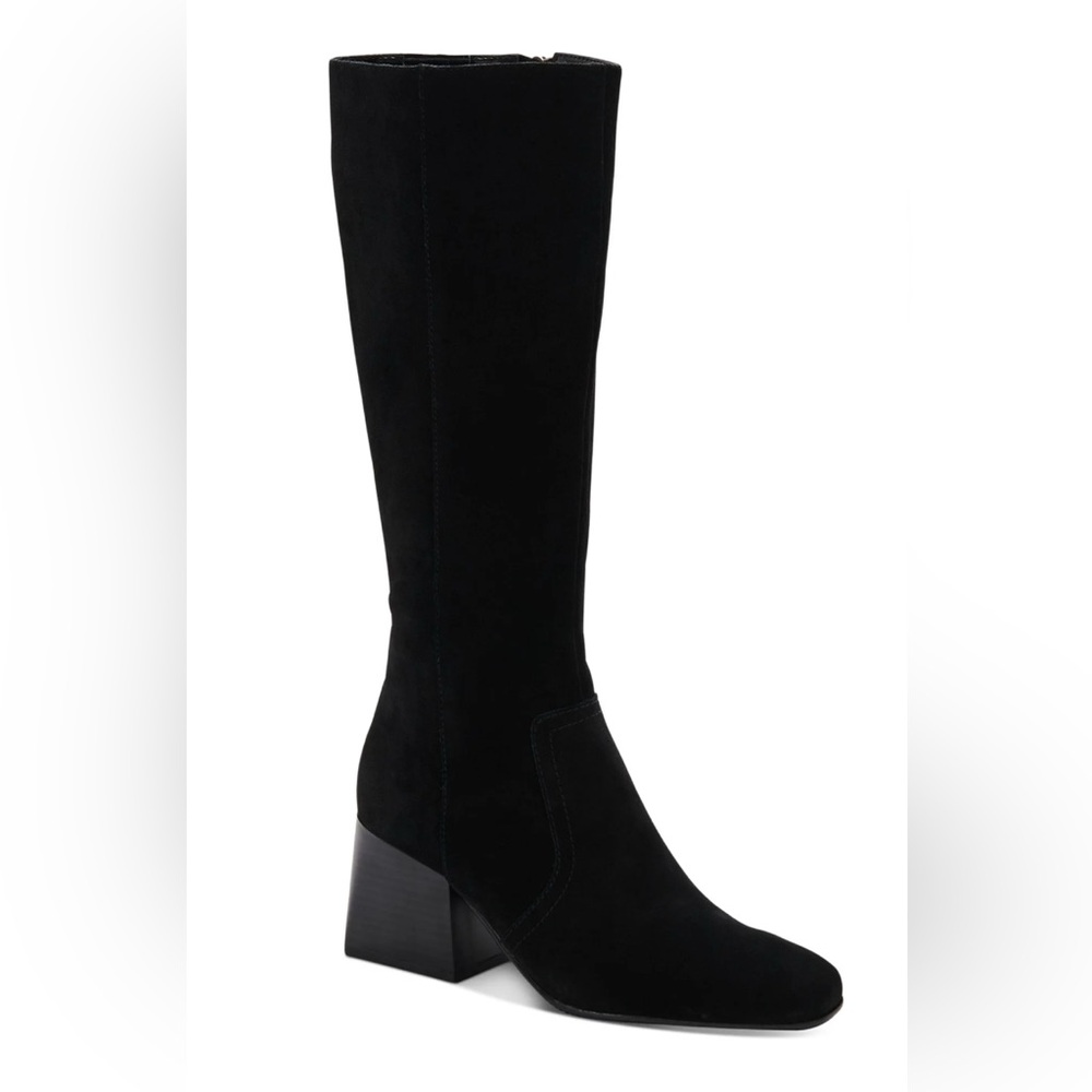 Aqua College Tori Waterproof Black Suede Knee-High Boots 10M — NWB